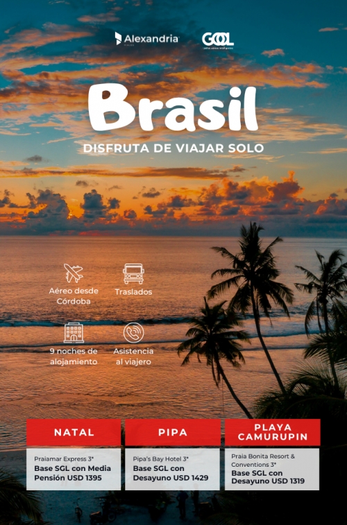 Disfruta de viajar solo: Brasil